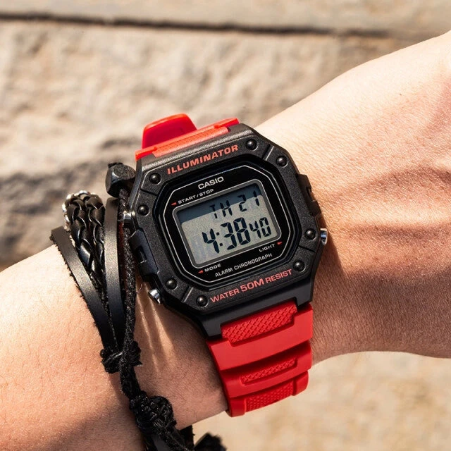 VYRŲ LAIKRODIS CASIO W-218H-4B + DĖŽUTĖ