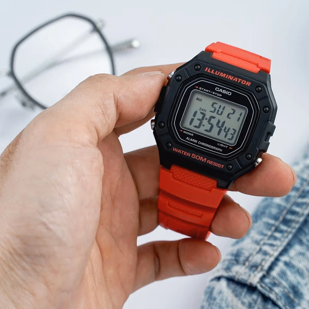 VYRŲ LAIKRODIS CASIO W-218H-4B + DĖŽUTĖ