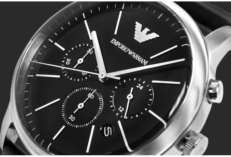 Emporia Vyriškas laikrodis EMPORIO ARMANI Minimalist Chronograph AR11774 + DĖŽUTĖ