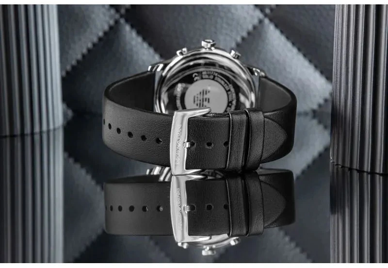 Emporia Vyriškas laikrodis EMPORIO ARMANI Minimalist Chronograph AR11774 + DĖŽUTĖ