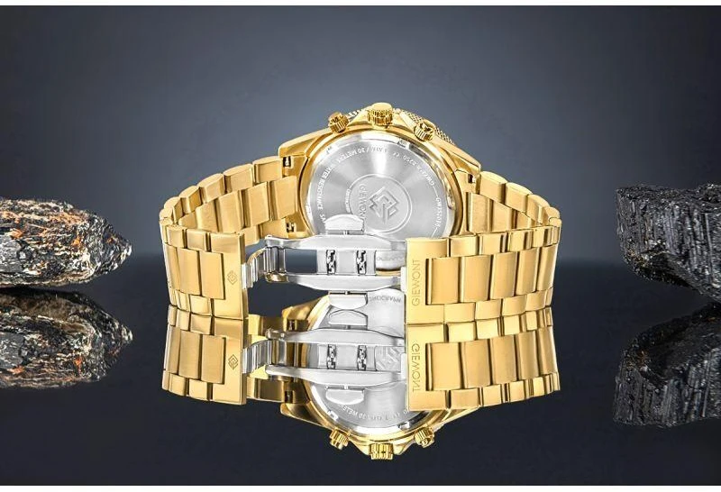 Vyriškas laikrodis Giewont Chronograph Safyras Auksinis Žalias GW3520-B6
