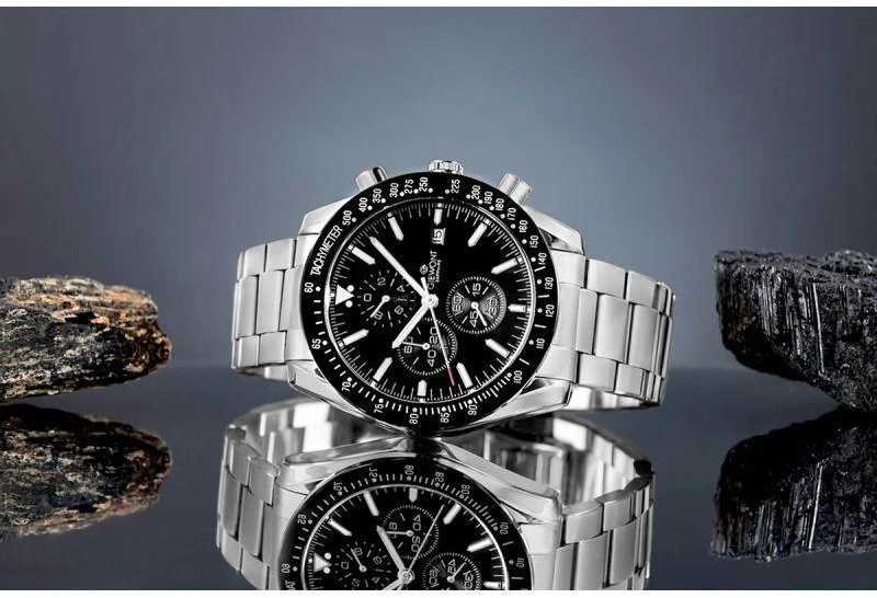 Vyriškas laikrodis Giewont Chronograph Safyrinis Sidabrinis Juodas GW8720-B2