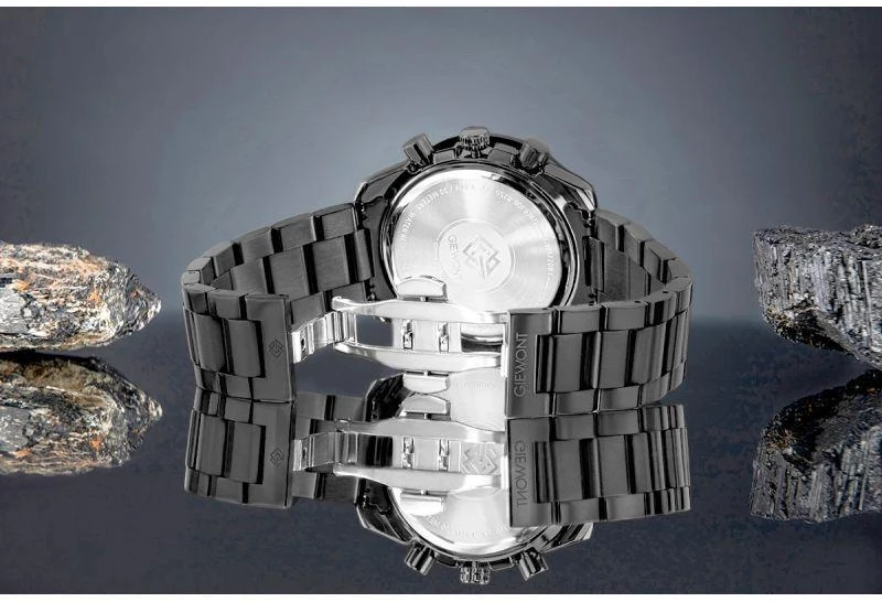 Vyriškas laikrodis Giewont Chronograph Safyrinis Juodas GW8720-B1