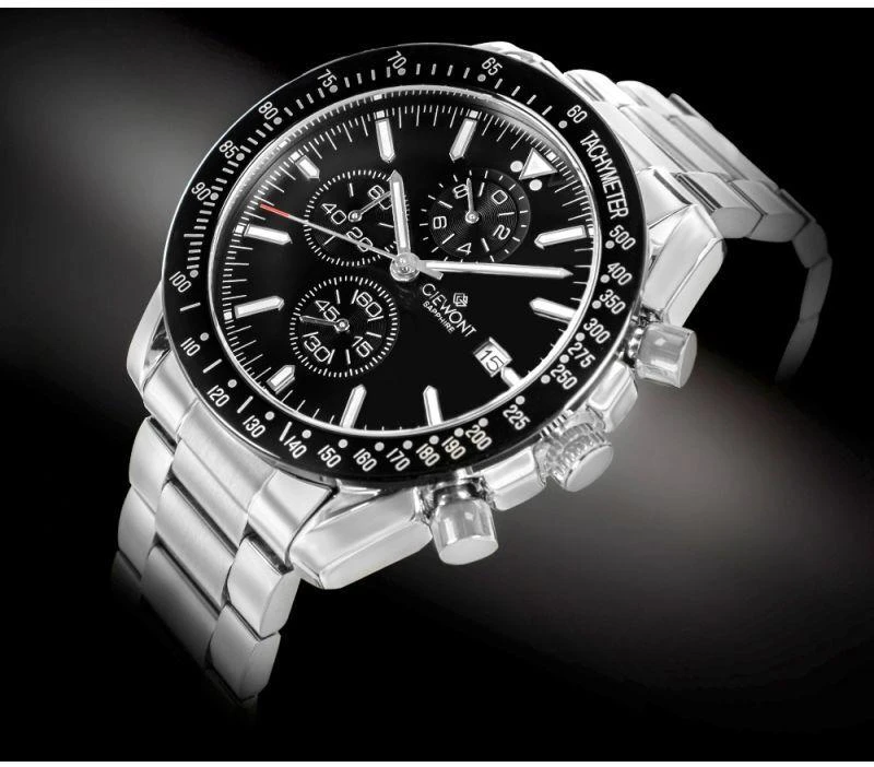 Vyriškas laikrodis Giewont Chronograph Safyrinis Sidabrinis Juodas GW8720-B2