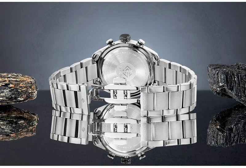 Vyriškas laikrodis Giewont Chronograph Safyrinis Sidabrinis Juodas GW9580-B1