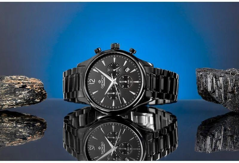 Vyriškas laikrodis Giewont Chronograph Safyrinis Juodas GW6310-B1