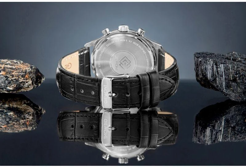 Vyriškas laikrodis Giewont Chronograph Safyrinis Juodas Sidabrinis GW6310-A2