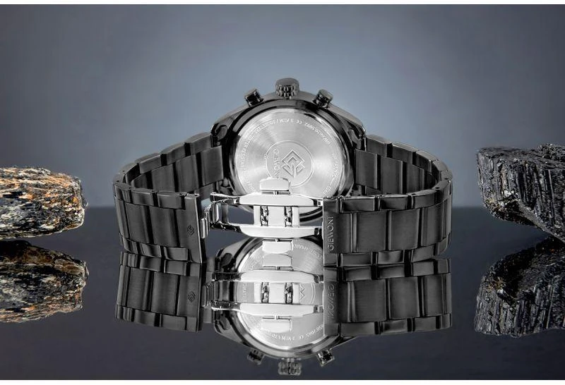 Vyriškas laikrodis Giewont Chronograph Safyro Juodas GW9580-B2