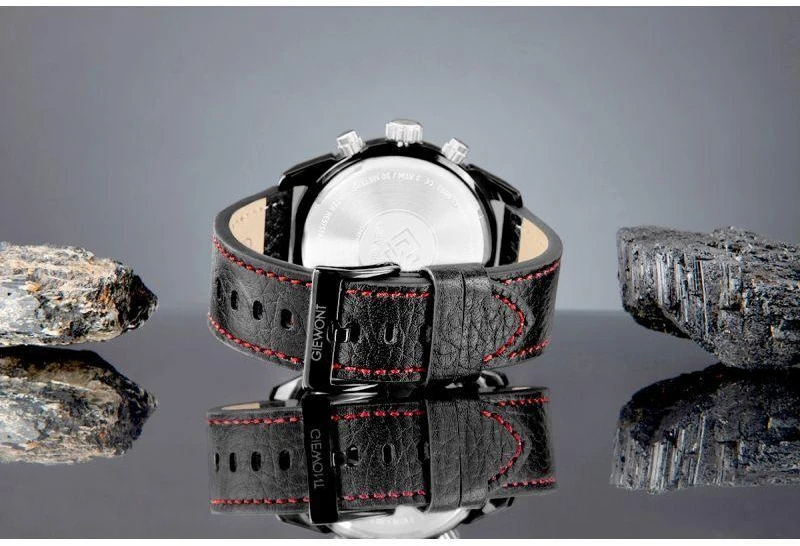 Vyriškas laikrodis Giewont Chronograph Safyro Juodas GW8810-A1
