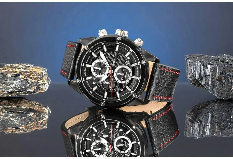 Vyriškas laikrodis Giewont Chronograph Safyro Juodas GW8810-A1