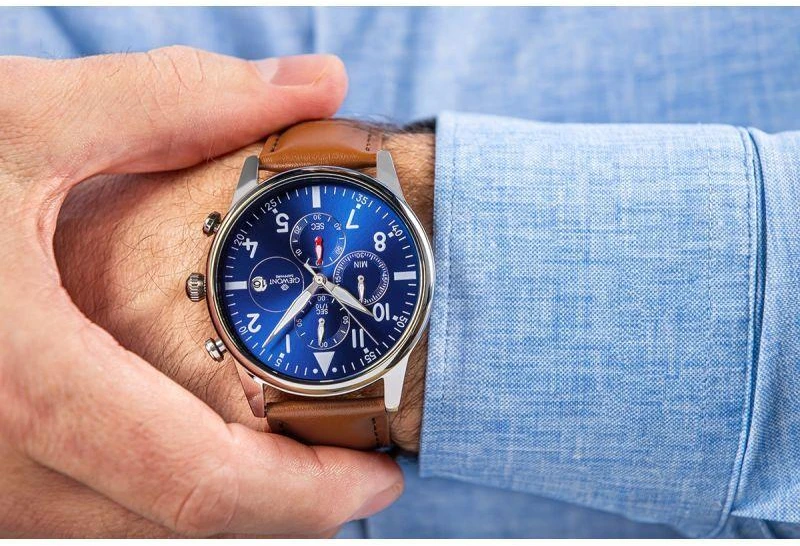 Vyriškas laikrodis Giewont Chronograph Safyro Ruda/Mėlyna GW5630-A6