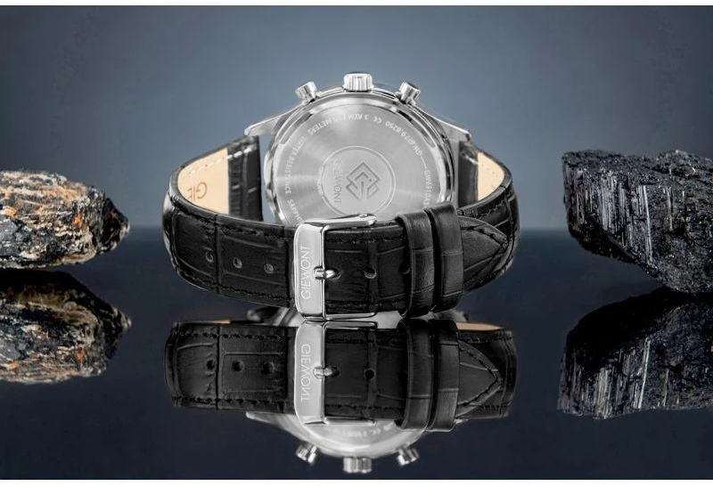 Vyriškas laikrodis Giewont Chronograph Safyro Juodas ir Mėlynas GW6310-A3