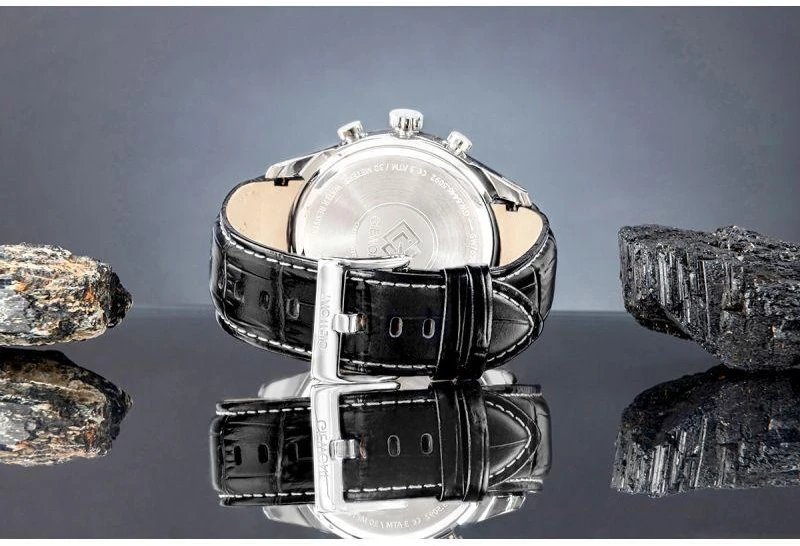 Vyriškas laikrodis Giewont Chronograph Safyro Sidabrinis Juodas GW7650-A2