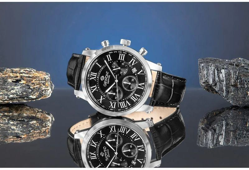 Vyriškas laikrodis Giewont Chronograph Safyro Sidabrinis Juodas GW6260-A2
