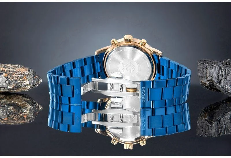 Vyriškas laikrodis Giewont Chronograph Safyro mėlynos spalvos GW4580-B5