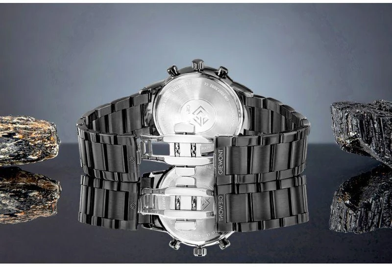 Vyriškas laikrodis Giewont Chronograph Sapphire Juodas GW8510-B2
