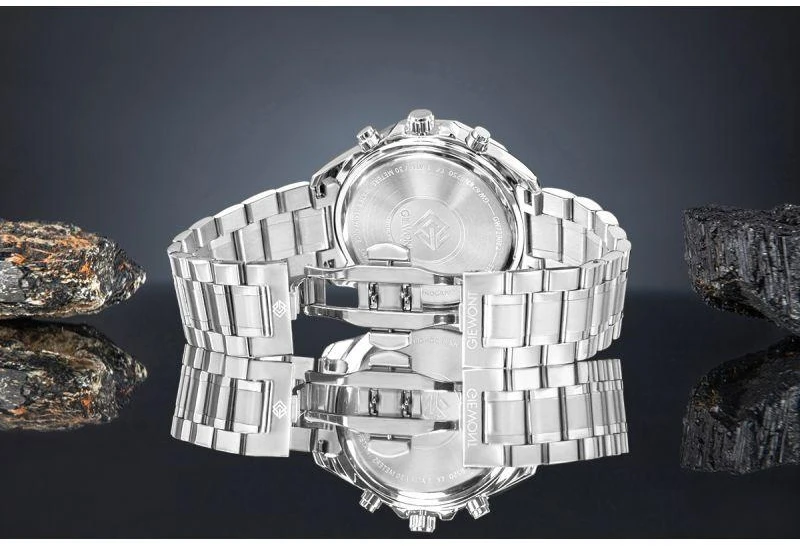 Vyriškas laikrodis Giewont Chronograph Sapphire Sidabrinis GW7290-B2