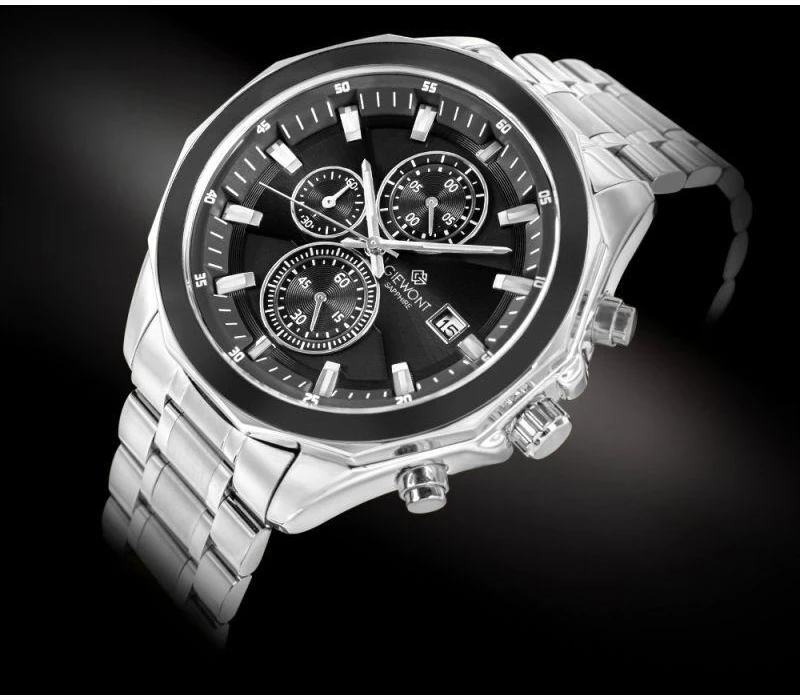 Vyriškas laikrodis Giewont Chronograph Sapphire Sidabrinis GW7290-B2