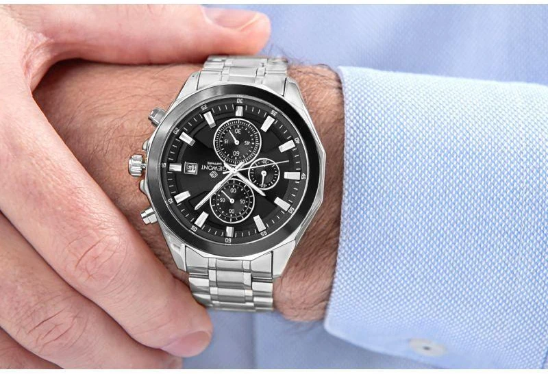 Vyriškas laikrodis Giewont Chronograph Sapphire Sidabrinis GW7290-B2