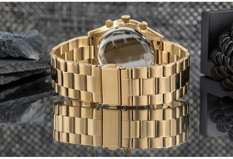 Vyriškas laikrodis + Kortelių dėklas MICHAEL KORS MK1076SET + Dėžutė