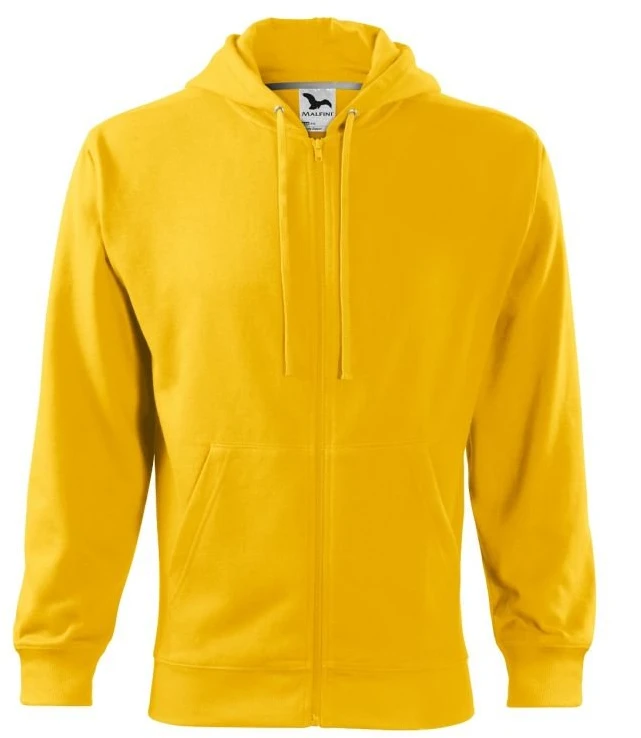 Vyriškas medvilninis džemperis Malfini Trendy Zipper, geltonas