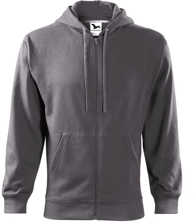 Vyriškas medvilninis džemperis Malfini Trendy Zipper, plieno