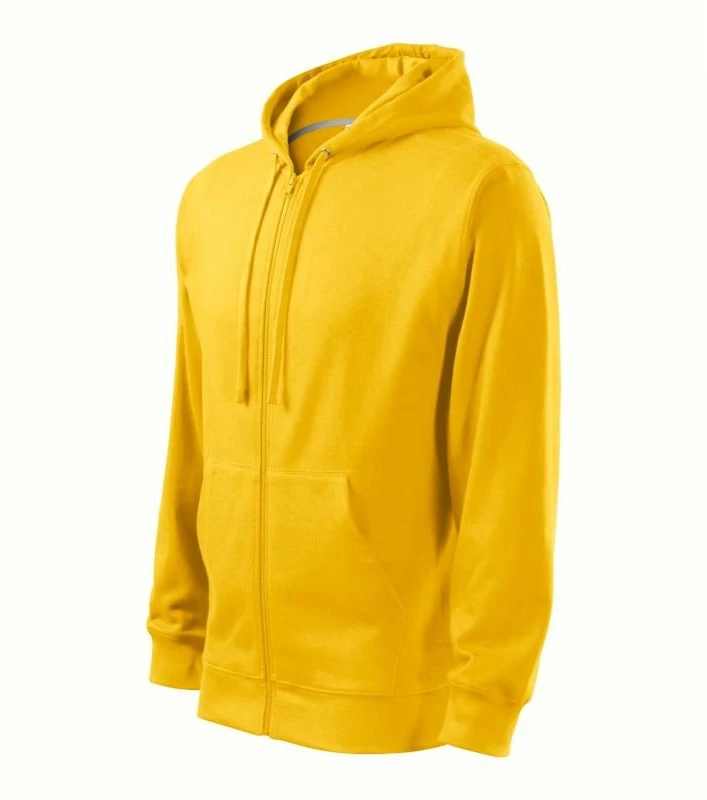 Vyriškas medvilninis džemperis Malfini Trendy Zipper, geltonas