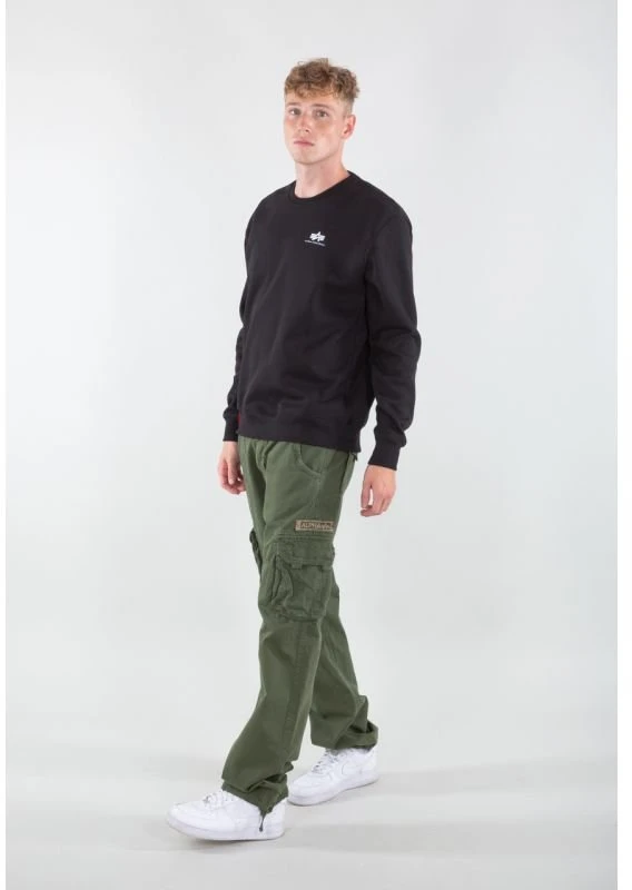 Vyriškas medvilninis džemperis su mažu logotipu Alpha Industries Basic