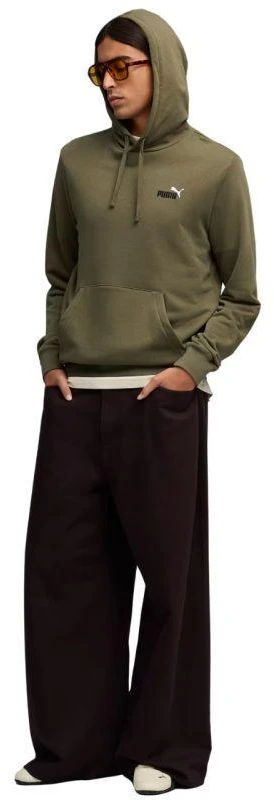 Vyriškas Puma ESS 2 spalvų mažas 1 numerio logotipas džemperis su gobtuvu (hoodie) alyvuogių spalvos 684719 81