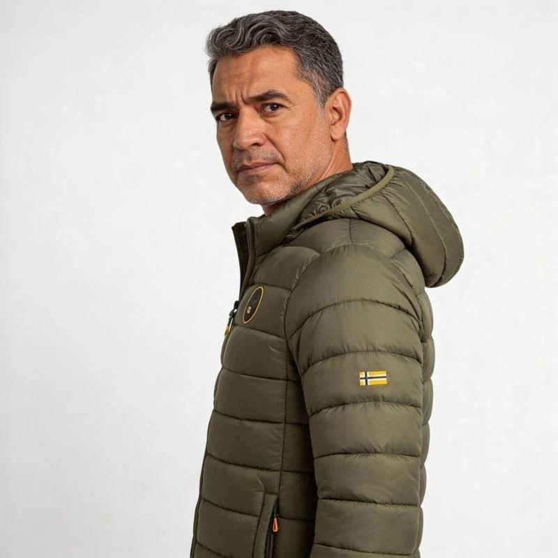 Vyriškas švarkas AMIGOMAP LONG HOOD DB KAKI MEN 233 KAKI (WZ5087H/GN-KAKI) Geographical Norway