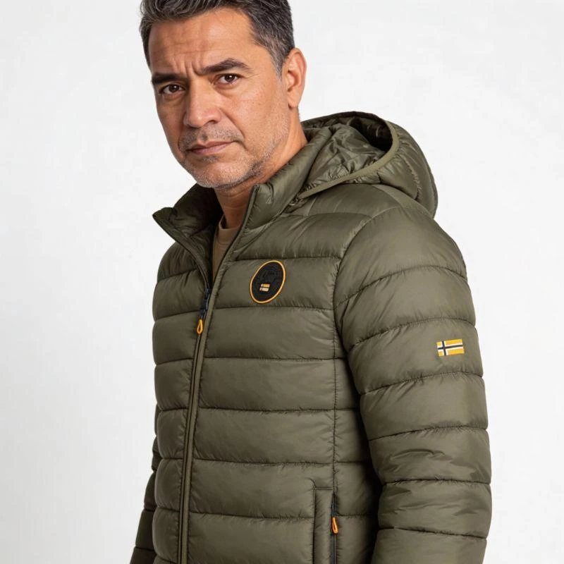 Vyriškas švarkas AMIGOMAP LONG HOOD DB KAKI MEN 233 KAKI (WZ5087H/GN-KAKI) Geographical Norway
