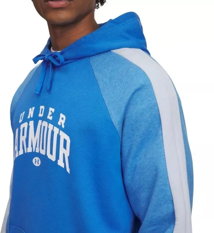 Vyriškas Under Armour Rival Fleece spalvotas džemperis su gobtuvu mėlynas 6003958 402