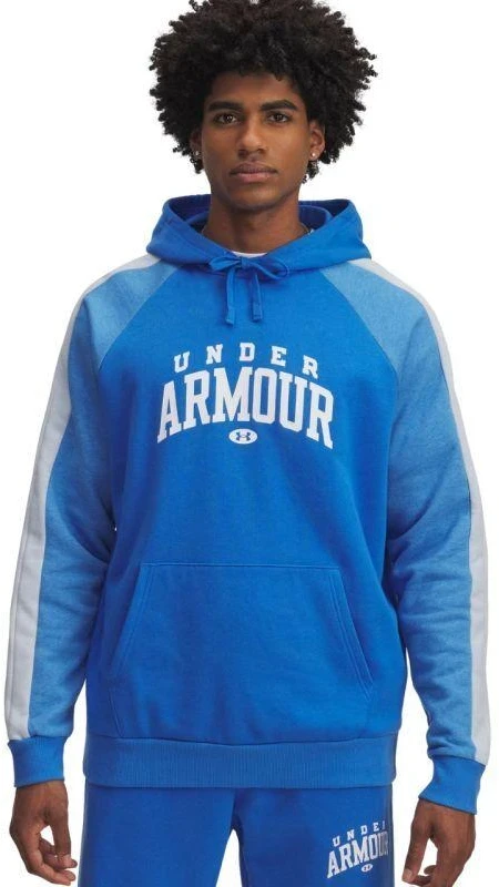 Vyriškas Under Armour Rival Fleece spalvotas džemperis su gobtuvu mėlynas 6003958 402