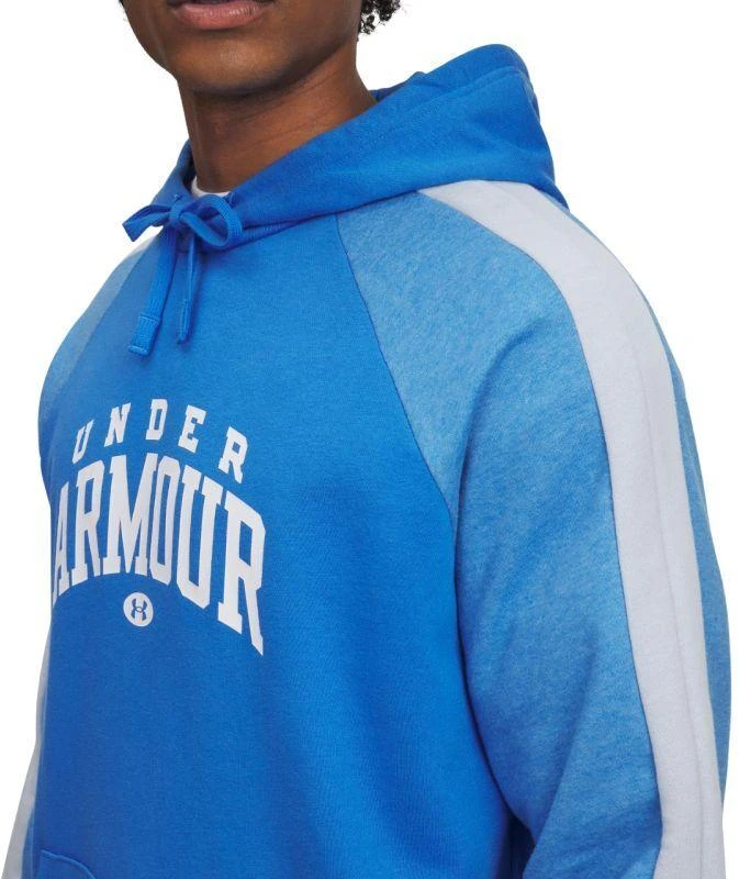 Vyriškas Under Armour Rival Fleece spalvotas džemperis su gobtuvu mėlynas 6003958 402