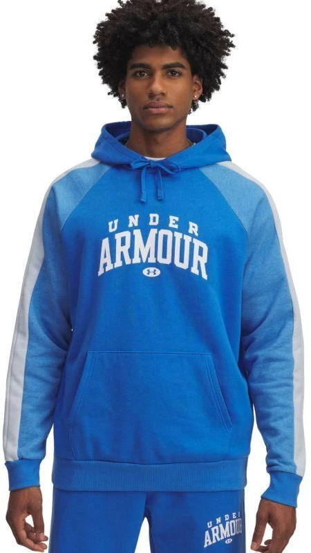 Vyriškas Under Armour Rival Fleece spalvotas džemperis su gobtuvu mėlynas 6003958 402