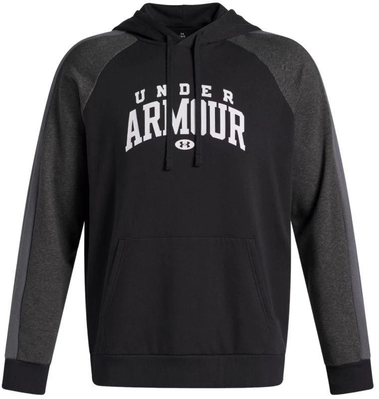 Vyriškas Under Armour Rival Fleece spalvotas džemperis su gobtuvu juodas 6003958 001