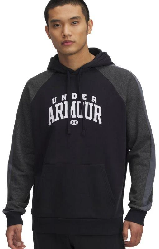 Vyriškas Under Armour Rival Fleece spalvotas džemperis su gobtuvu juodas 6003958 001