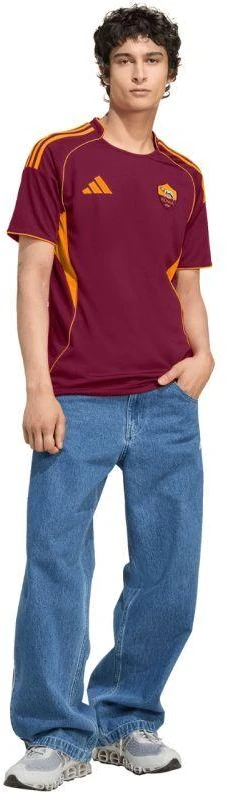 Vyriški adidas AS Roma 25/26 namų bordo spalvos marškinėliai JP4184