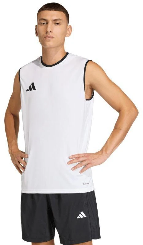 Vyriški adidas Entrada 26 marškinėliai be rankovių balti KB3928