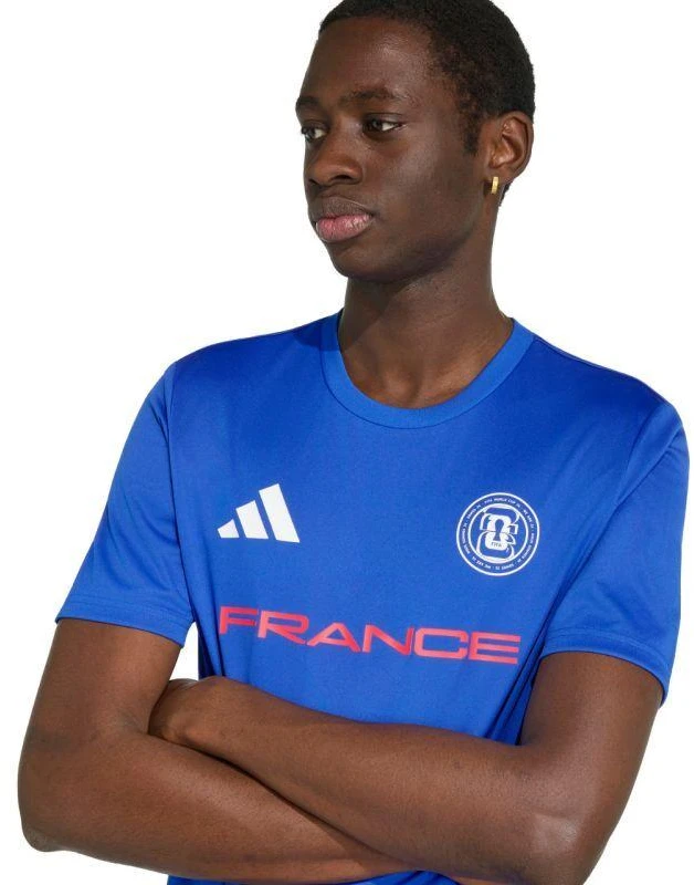 Vyriški adidas Prancūzijos rinktinės 26 marškinėliai, mėlyni, KH2312
