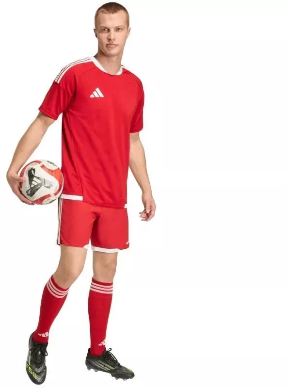 Vyriški adidas Tiro 26 varžybiniai šortai, raudoni ir balti, KA6179