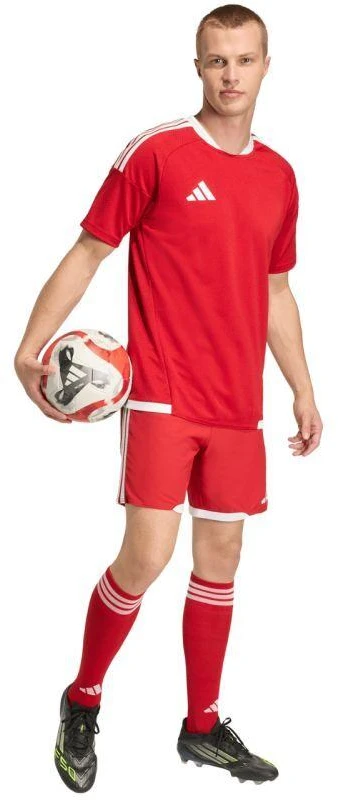 Vyriški adidas Tiro 26 varžybiniai šortai, raudoni ir balti, KA6179