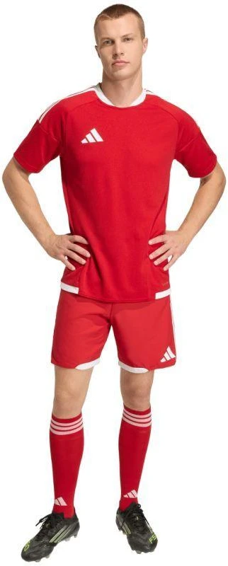 Vyriški adidas Tiro 26 varžybiniai šortai, raudoni ir balti, KA6179