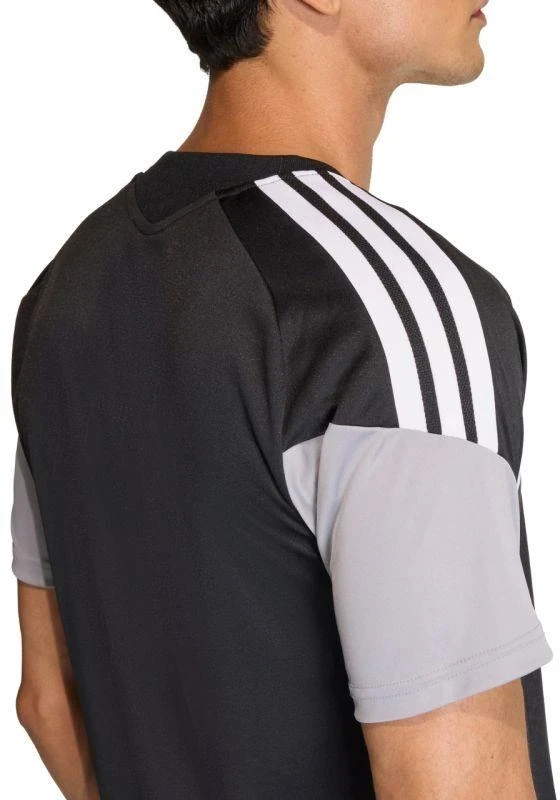 Vyriški adidas Tiro 26 varžybų treniruočių marškinėliai, juodi, pilki ir balti JX4254