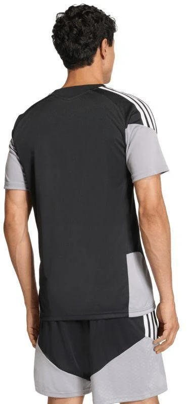 Vyriški adidas Tiro 26 varžybų treniruočių marškinėliai, juodi, pilki ir balti JX4254