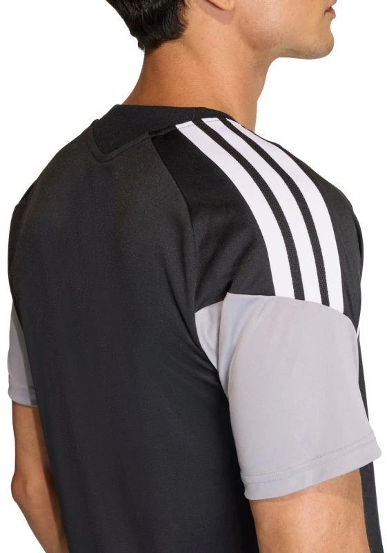 Vyriški adidas Tiro 26 varžybų treniruočių marškinėliai, juodi, pilki ir balti JX4254