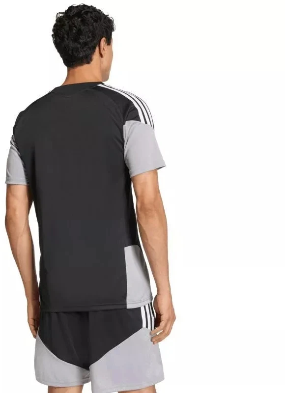 Vyriški adidas Tiro 26 varžybų treniruočių marškinėliai, juodi, pilki ir balti JX4254