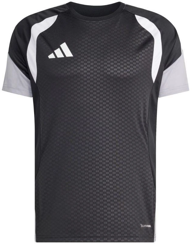 Vyriški adidas Tiro 26 varžybų treniruočių marškinėliai, juodi, pilki ir balti JX4254