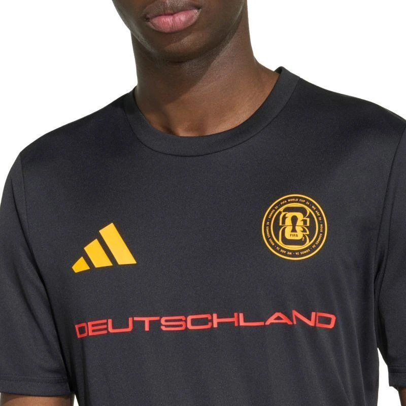 Vyriški adidas Vokietijos rinktinės 26-ojo numerio marškinėliai, juodi, KH2305
