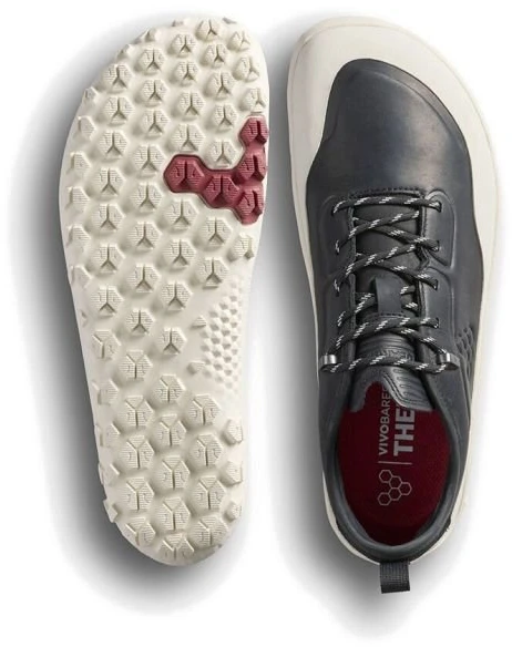 Vyriški barefoot batai Vivobarefoot Tracker Leather AT, juodi ir balti